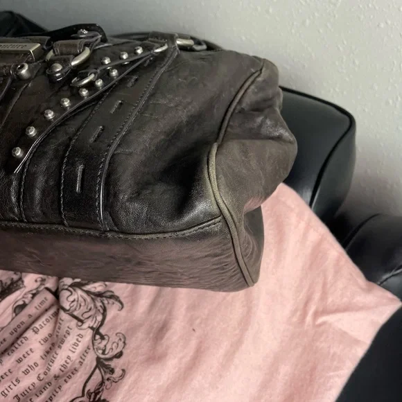 Juicy couture lamb leather studded handbag with juicy couture wallet. - Picture 4 of 8